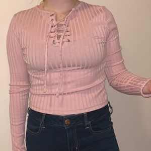 Pink Mid Long Sleeve
